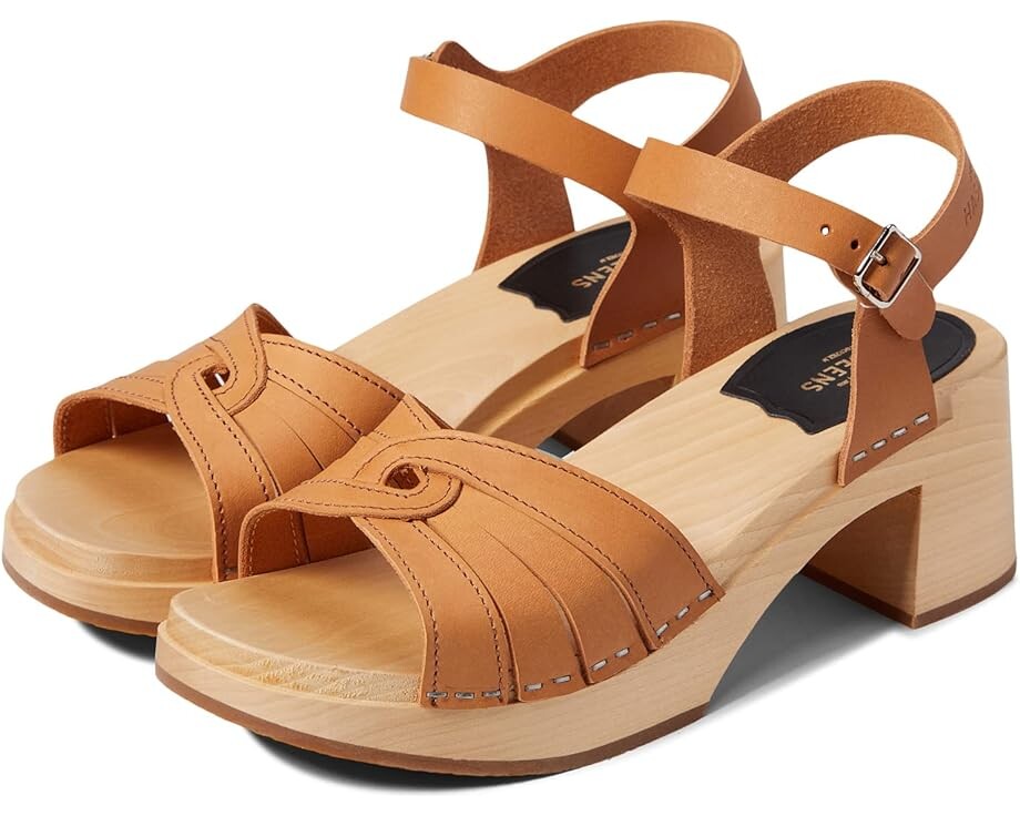 

Туфли Swedish Hasbeens Cross Strap High, цвет Nature