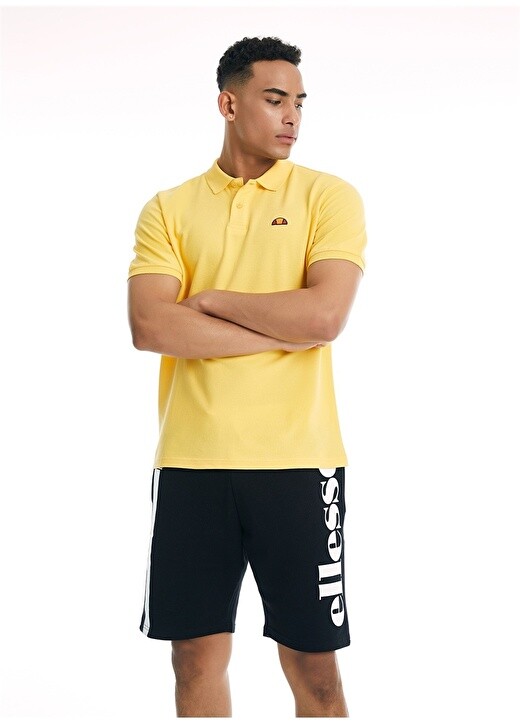 

Желтая мужская футболка с круглым вырезом Ellesse, Желтый