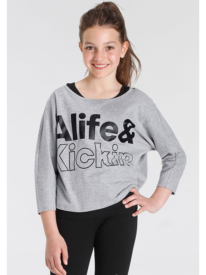 Лонгслив alife and kickin, серый