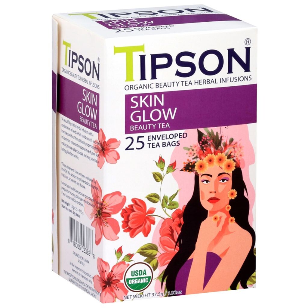 

Зеленый чай Tipson Organic Beauty SKIN GLOW в пакетиках 25 x 1,5 г x3 sarcia.eu
