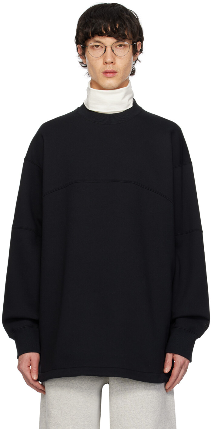 

Черный свитшот со вставками Jil Sander