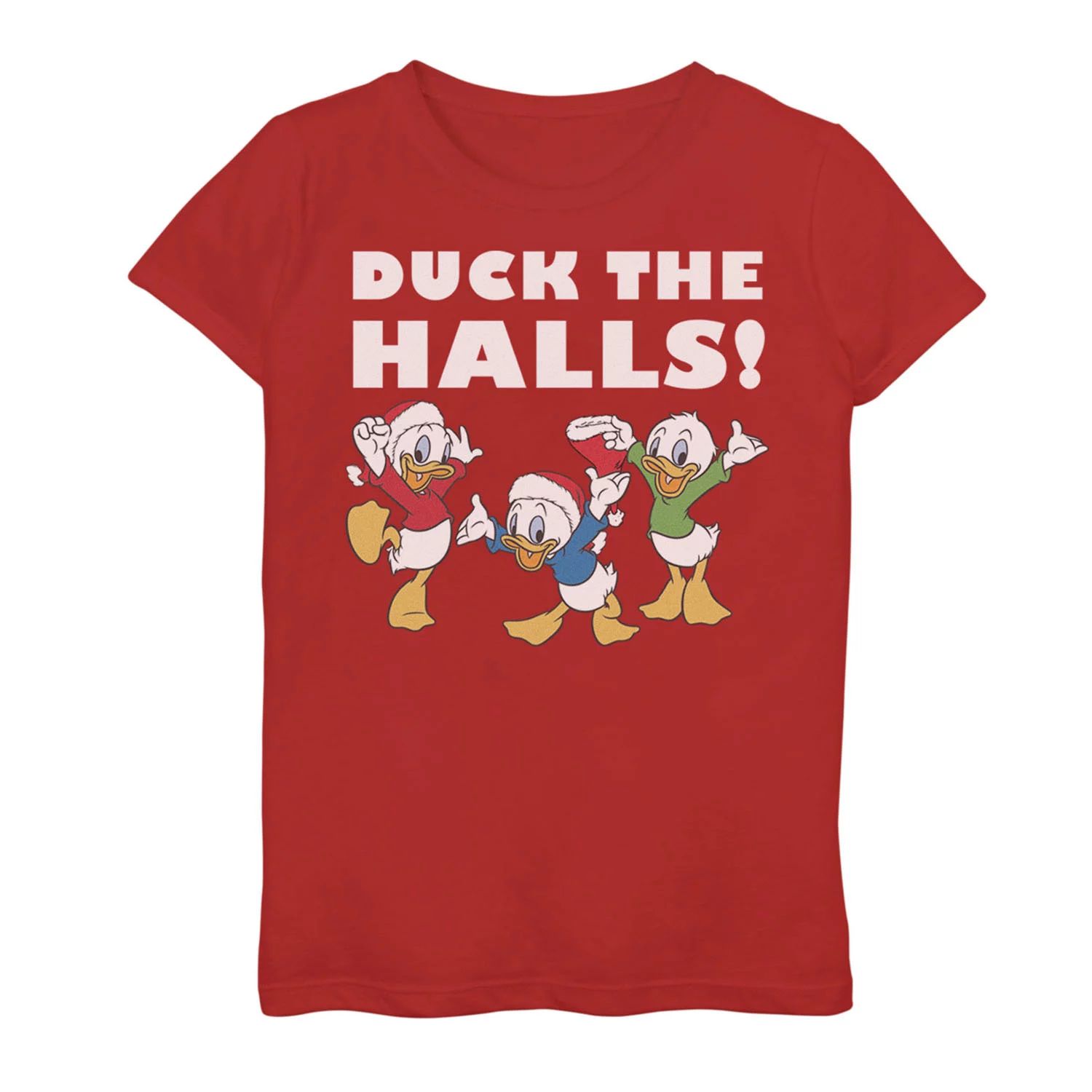 

Футболка с рисунком «Duck The Halls» для девочек 7–16 лет Disney Huey Dewey and Louie Licensed Character