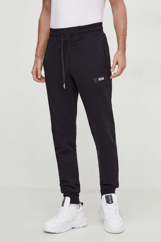 

Хлопковые спортивные штаны Versace Jeans Couture, черный