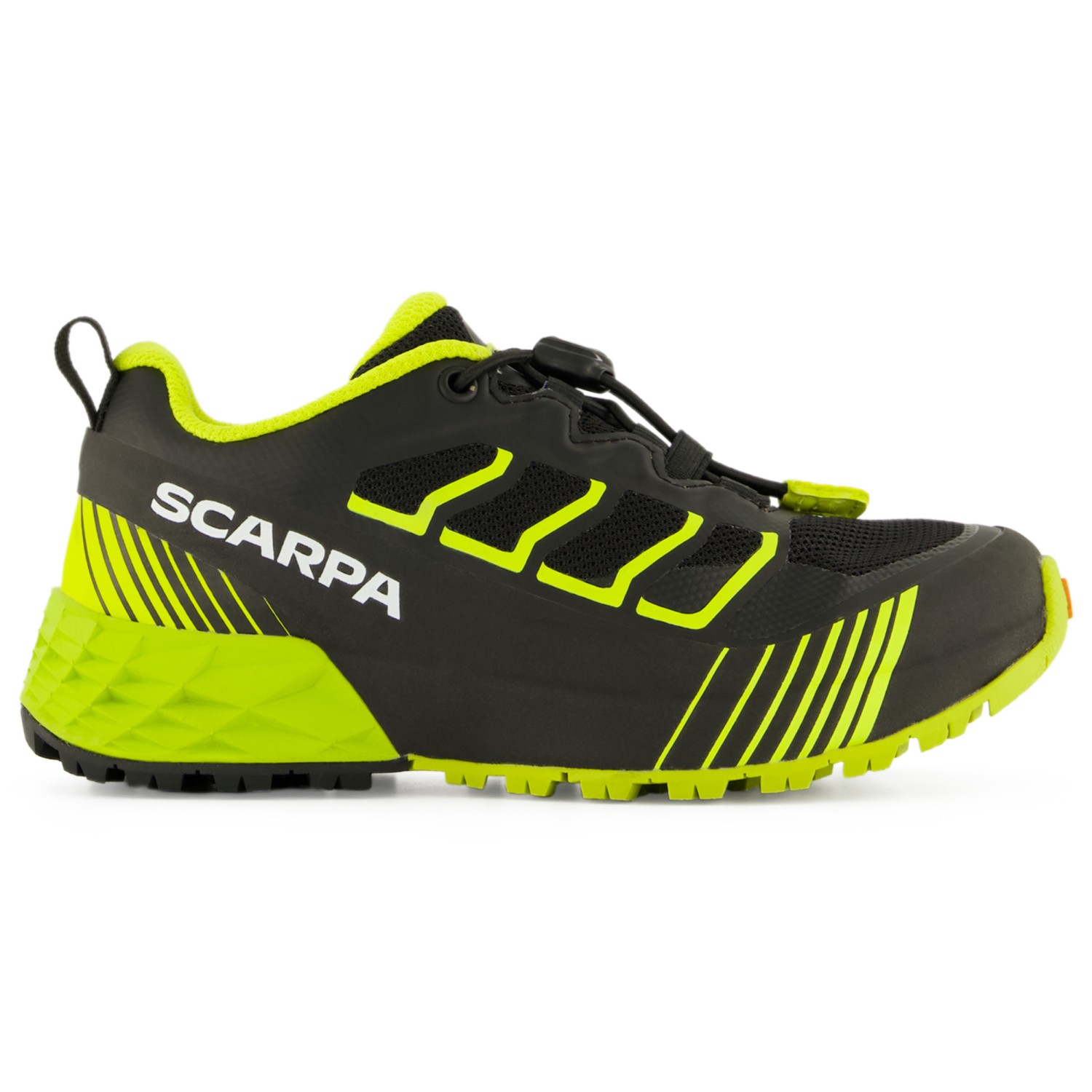 Кроссовки для бега по пересеченной местности Scarpa Kid's Ribelle Run, цвет Black/Lime