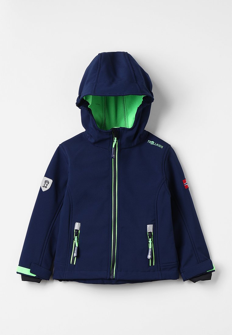 Куртка Softshell Kids Trollfjord Unisex TrollKids, цвет navy/light green