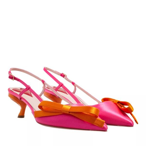 

Сандалии fuchsia satin slingsback virgule with bow orange / Roger Vivier, оранжевый