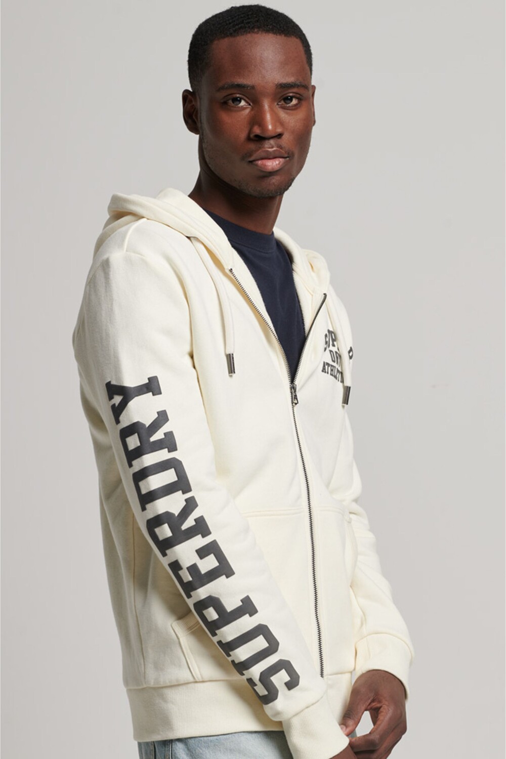 

Толстовка Gym Athletic на молнии Superdry, бежевый
