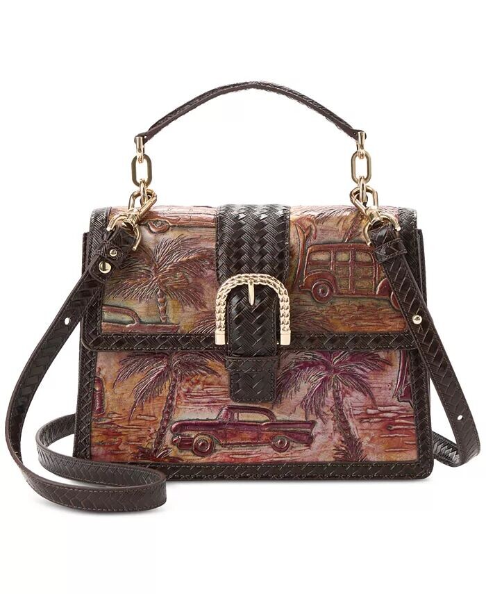 

Маленькая кожаная сумка Hallie Copa Cabana Brahmin, мультиколор