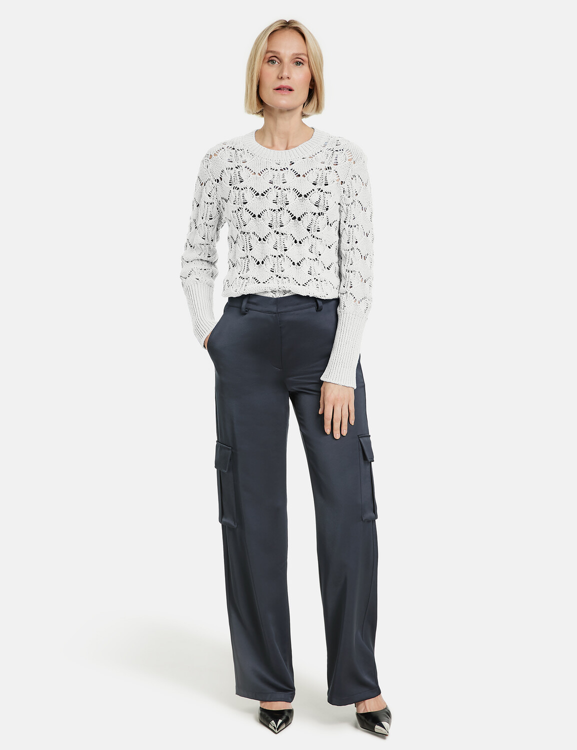 

Брюки Gerry Weber Hose Tuch/Kombi lang, темно-синий