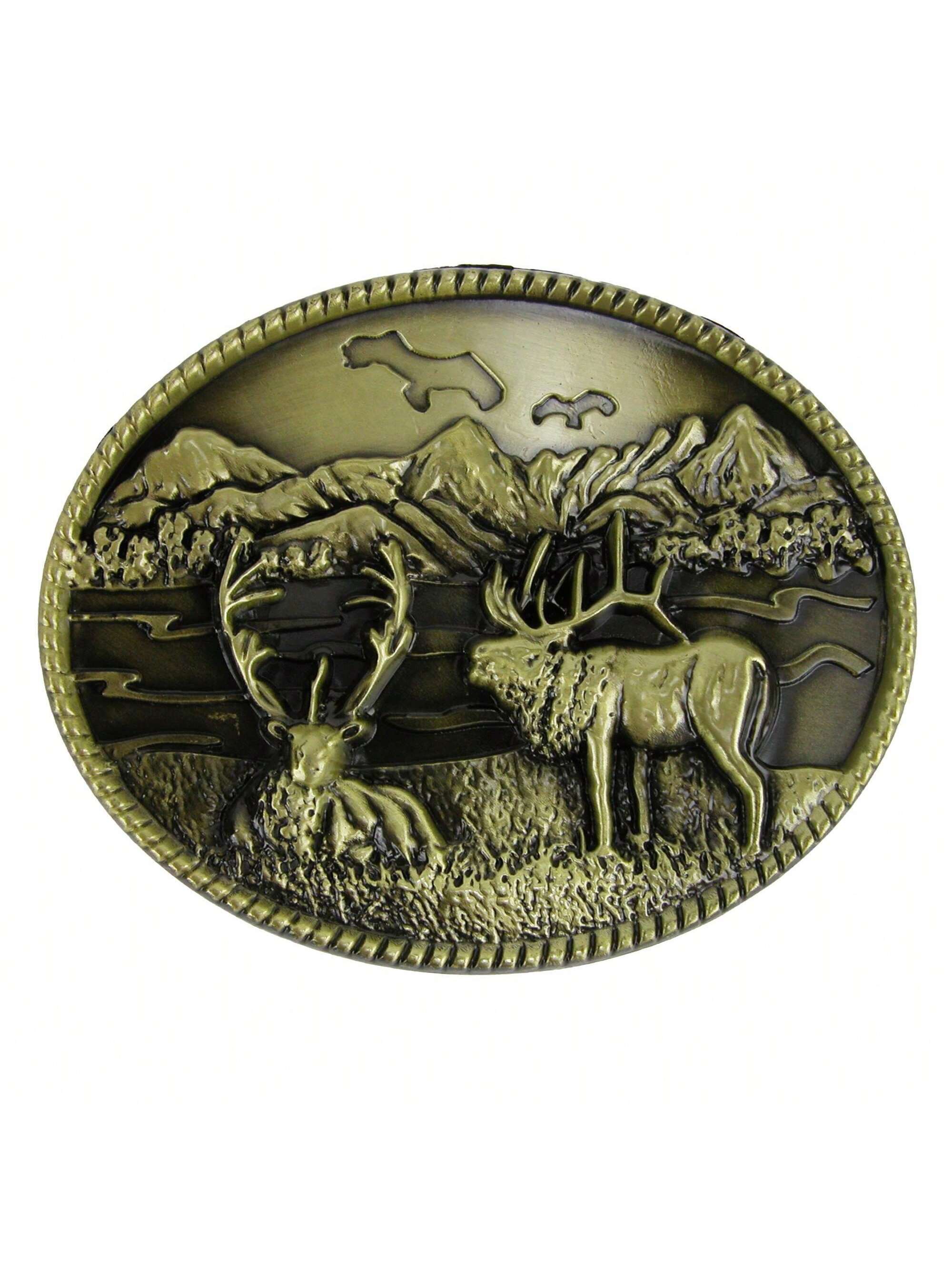 Пряжка для ремня CTM Scenic Elk, бронза