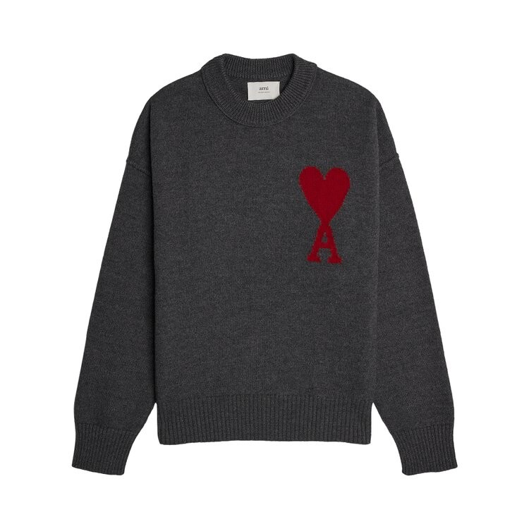 

Свитер Ami 'Grey/Red', серый