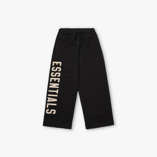 

Спортивные штаны из флиса с добавлением хлопка и двумя накладными карманами для детей от 2 до 16 лет Fear Of God Essentials, черный