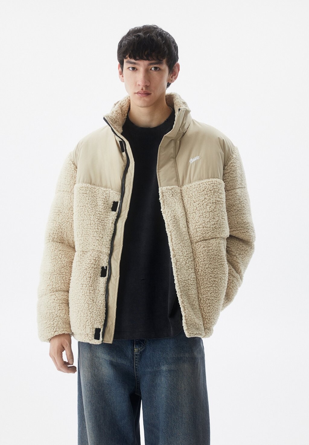 

Зимняя куртка PUFFER PULL&BEAR, цвет beige
