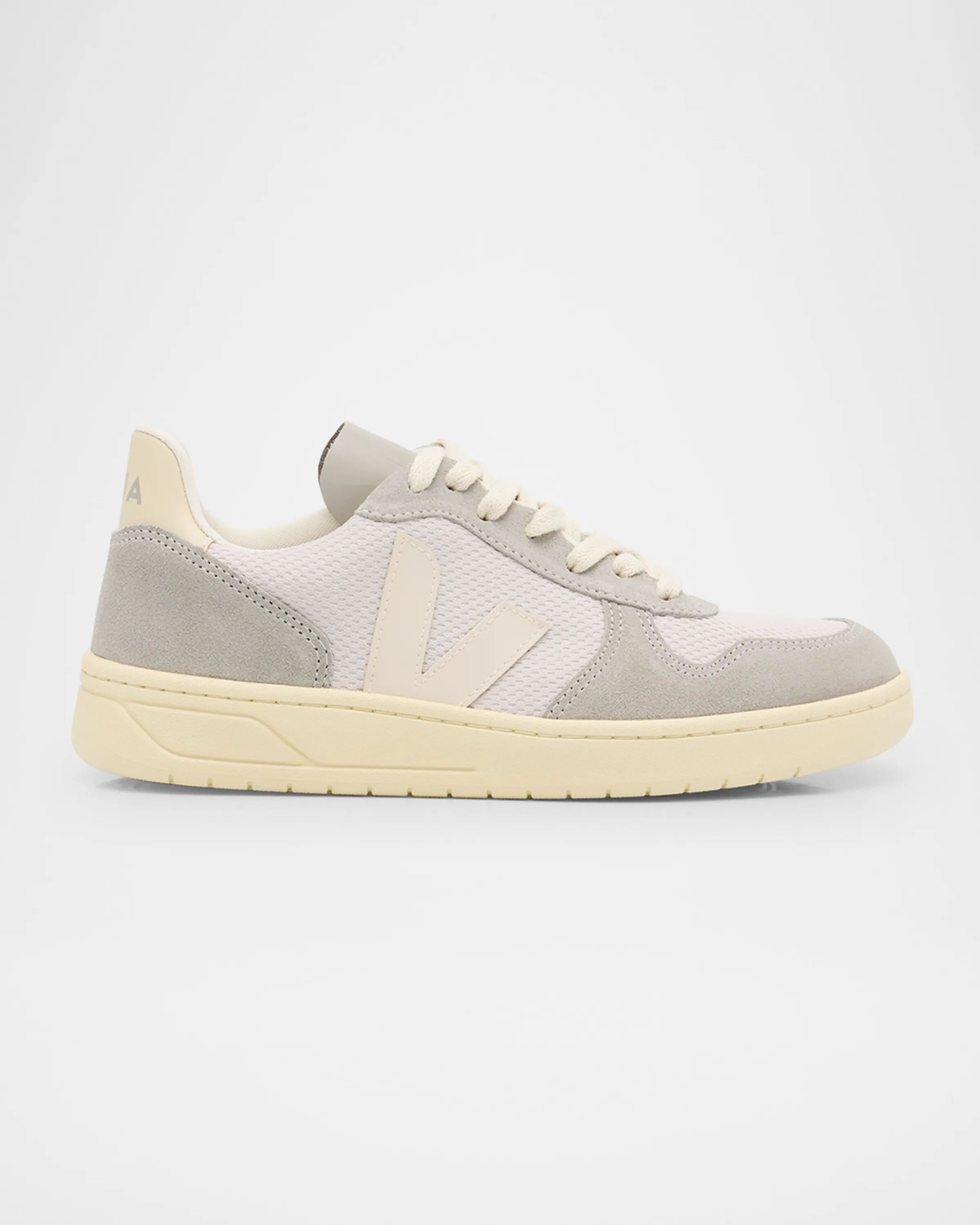 

Низкие кеды V-10 с цветными блоками Veja, цвет Light-Grey Pierre