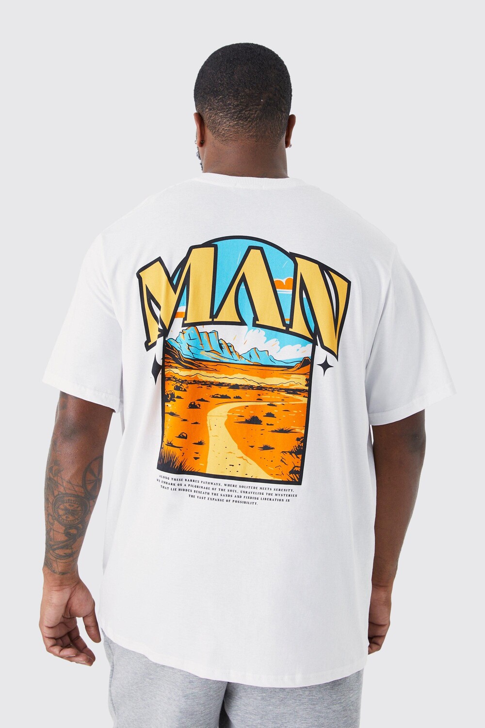 

Мужская футболка с удлиненным шеи scenic Boohoo, белый