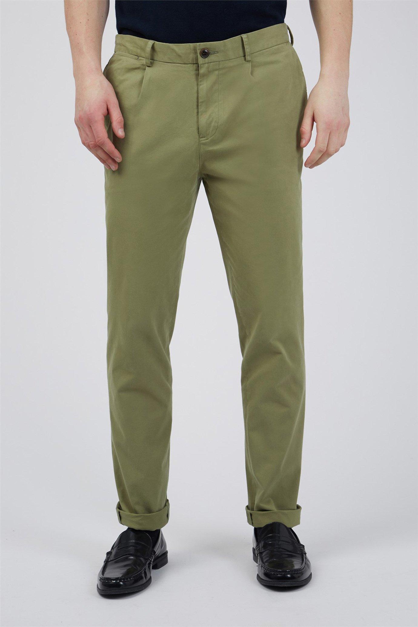 Узкие брюки чинос со складками спереди Hammond & Co, зеленый