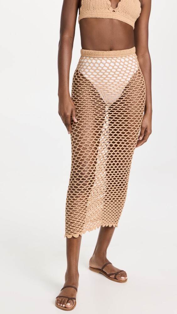 

Юбка Elexiay Ore Crochet, нюд