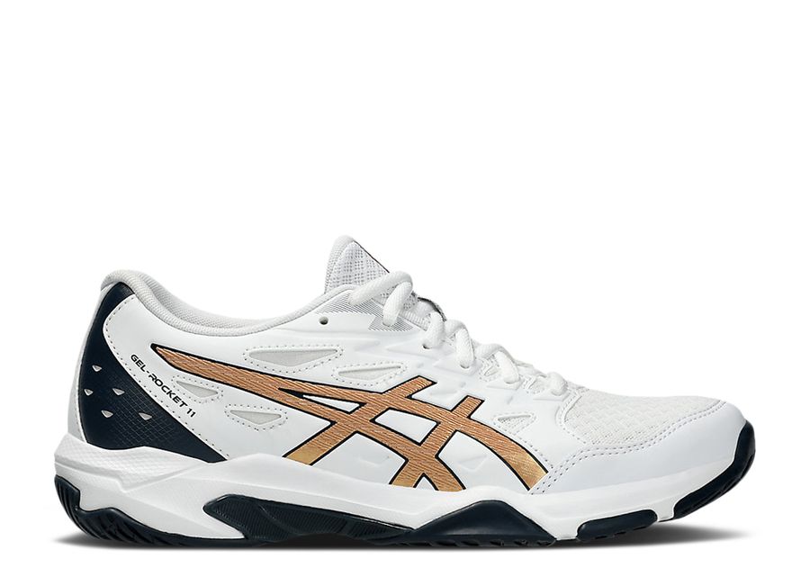 

Кроссовки ASICS Wmns Gel Rocket 11, цвет White Pure Gold