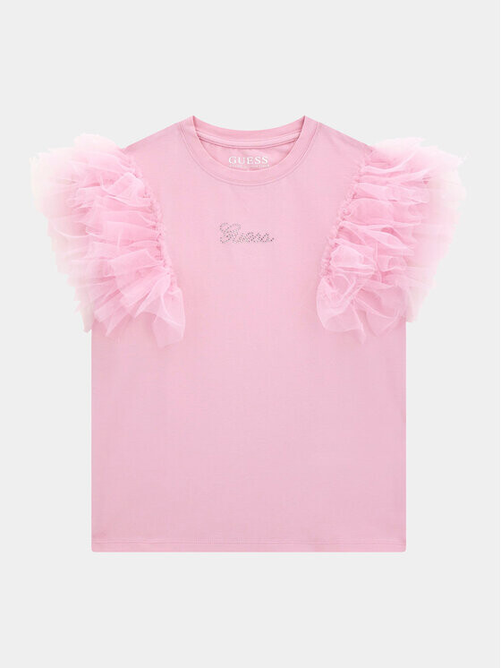 

Футболка стандартного кроя Guess, розовый