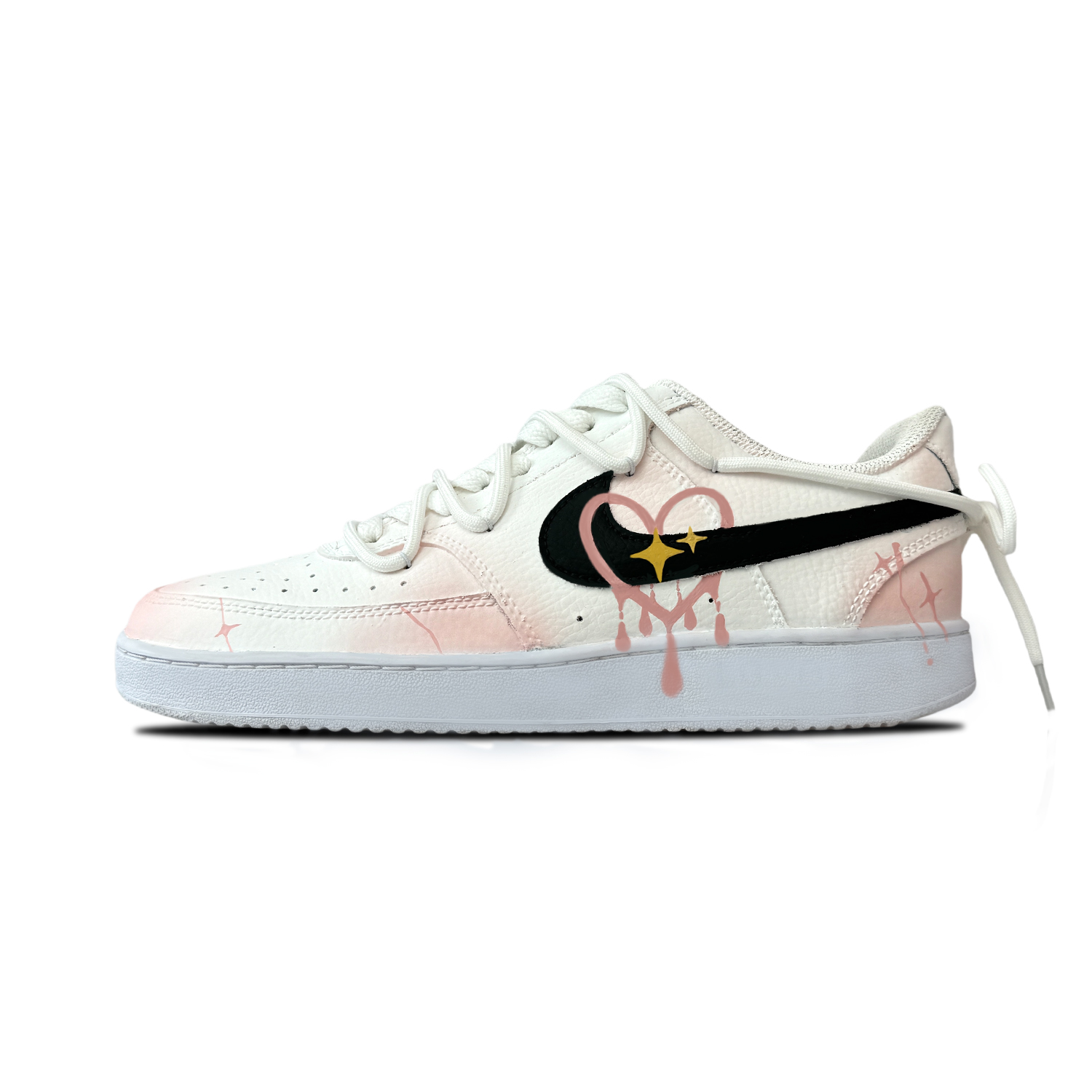 

Кроссовки Nike Court Vision 1 Skateboarding Shoes Women's Low-top White/pink, розовый