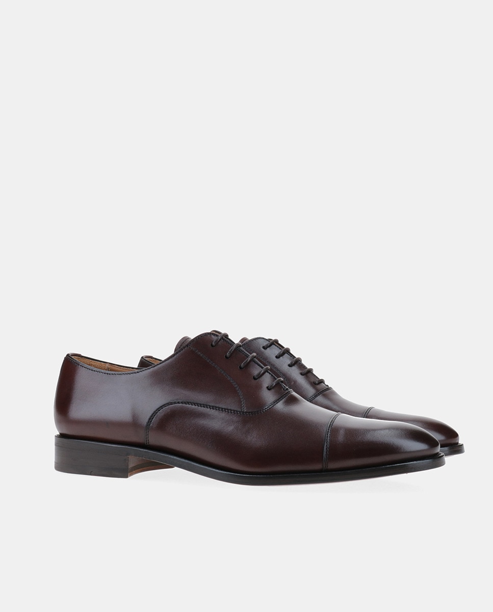 цена Мужские коричневые английские туфли на шнуровке с прямым носком Yanko, коричневый