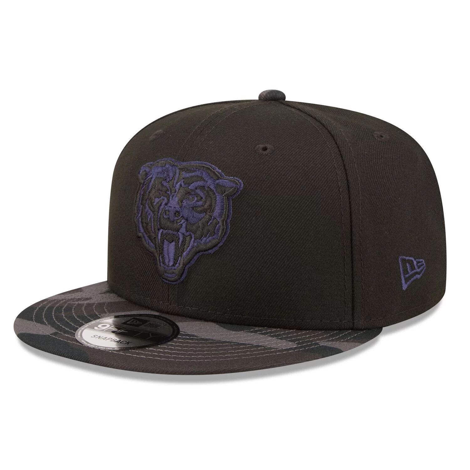 

Мужская кепка New Era Black Chicago Bears Camo Vizor 9FIFTY Snapback