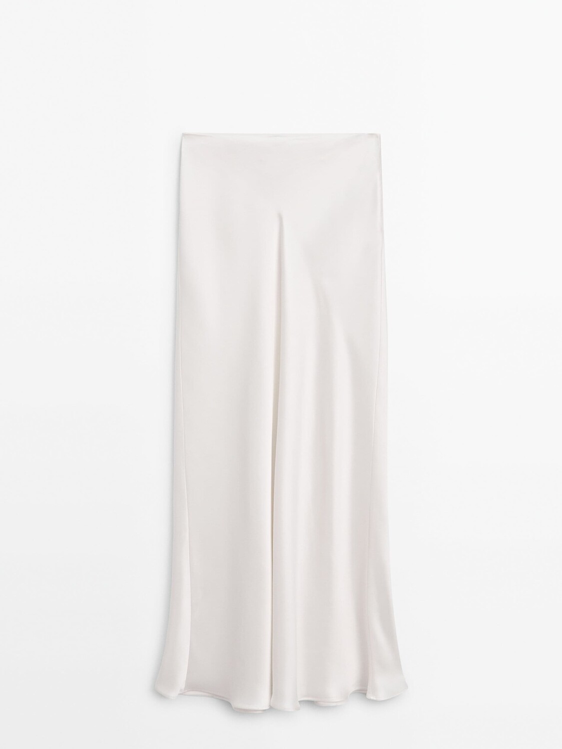 

Длинная струящаяся юбка Massimo Dutti, бежевый