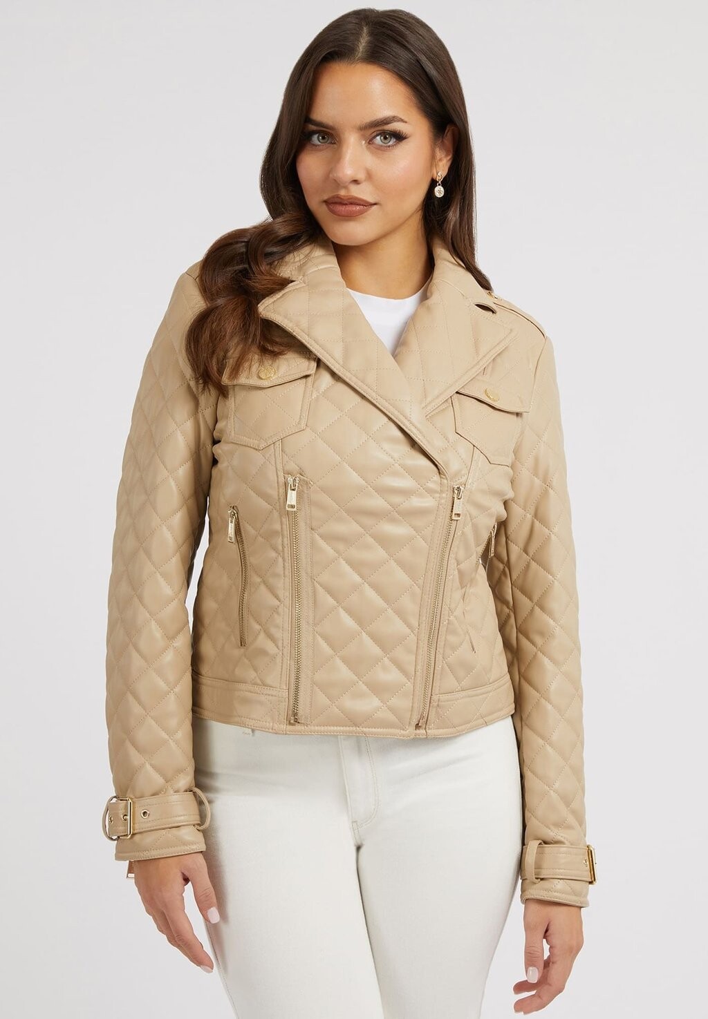 

Куртка из искусственной кожи Guess, бежевый