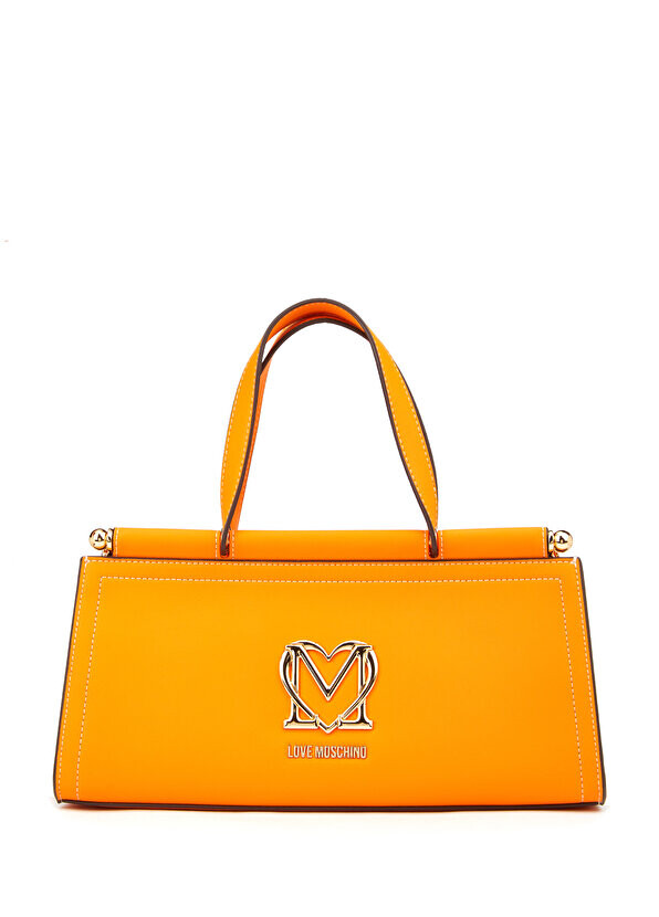 

Женская сумка через плечо с оранжевым логотипом Love Moschino