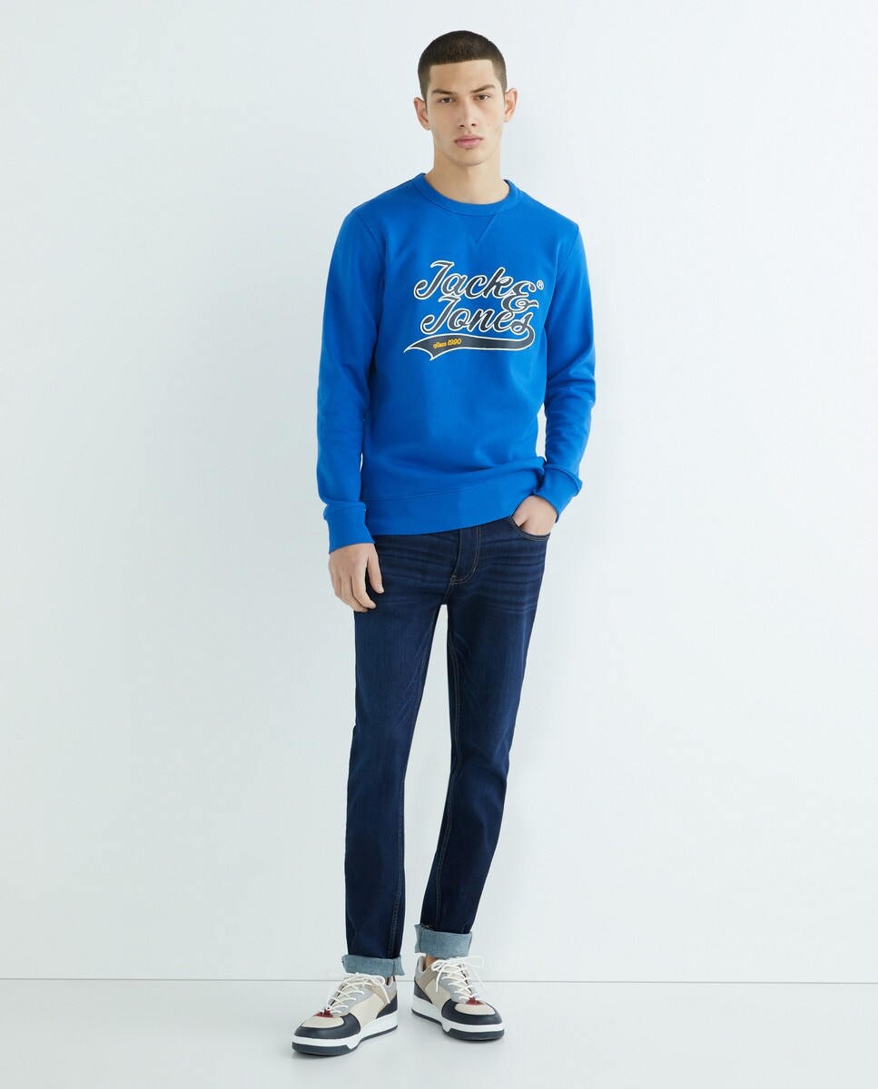 

Мужская толстовка с круглым вырезом Jack & Jones, синий
