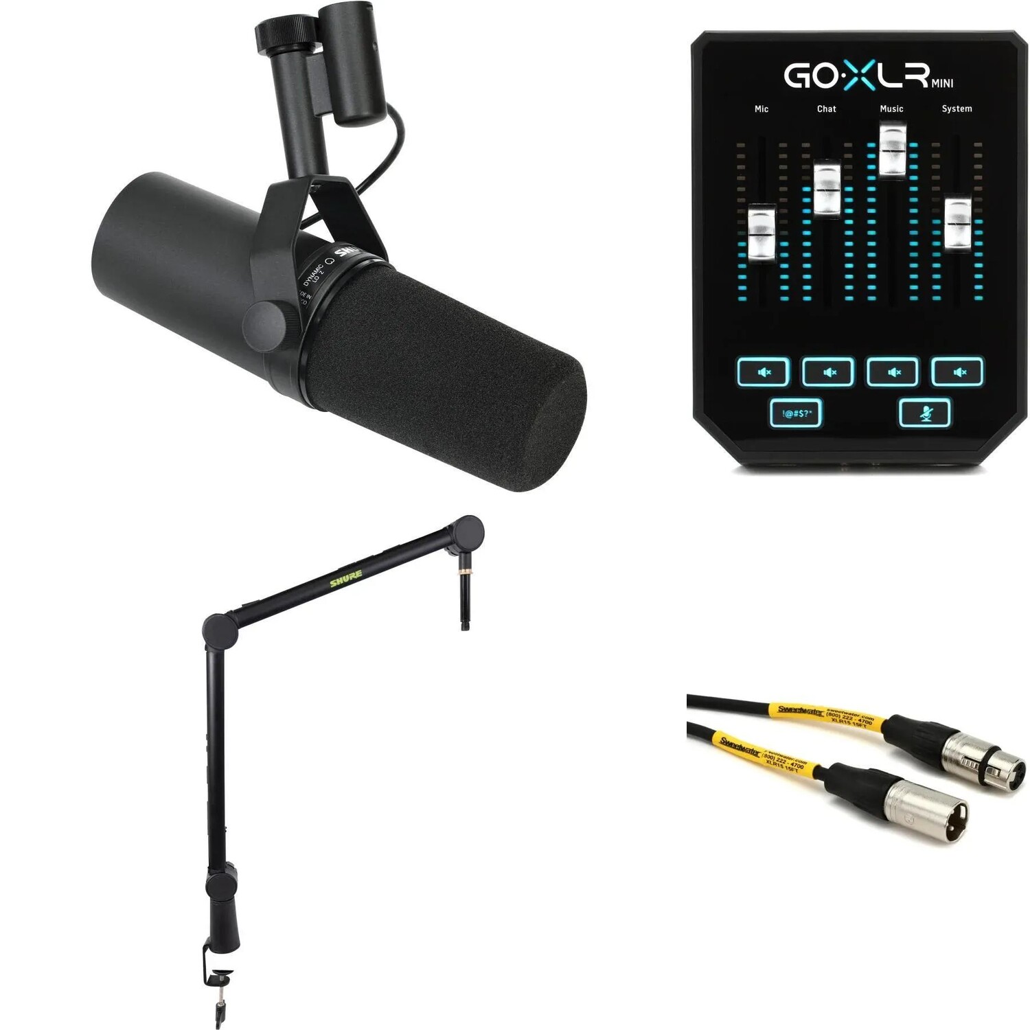 

Комплект для потоковой передачи микрофона Shure SM7B и мини-микшера TC-Helicon GoXLR