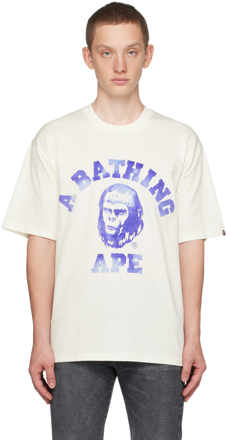 

Белая футболка BAPE Off-White College, Белый