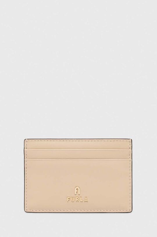 

Кожаный футляр для карт Furla, бежевый