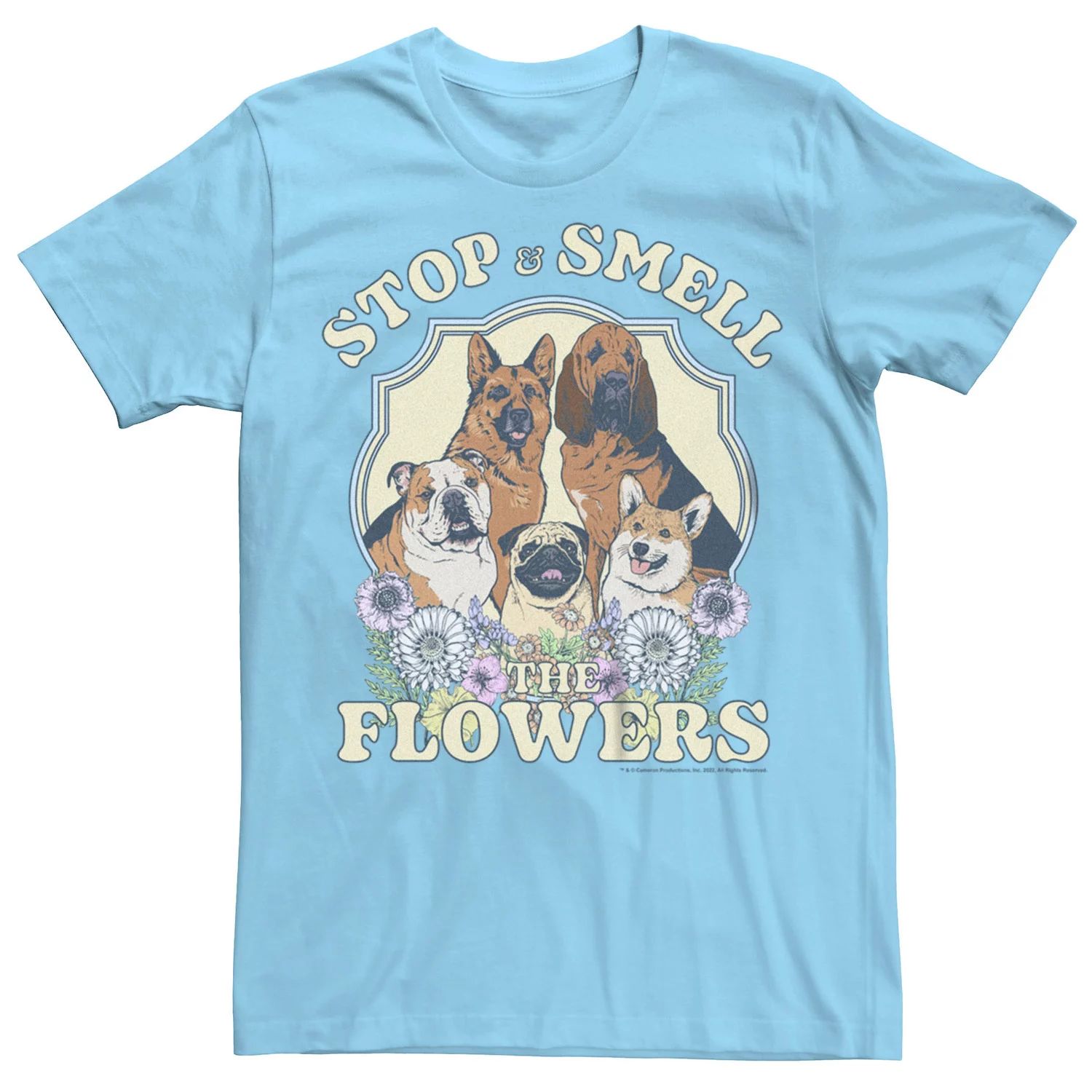 

Мужская футболка с рисунком Stop And Smell The Flowers Dog Crest Licensed Character