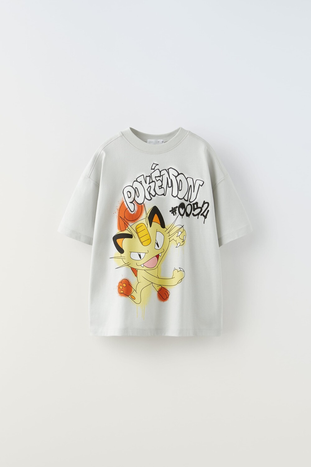 

Meowth pokémon футболка nintendo Zara, светло-серый