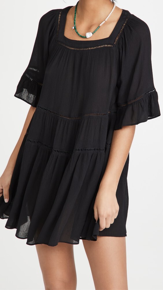 

Платье мини Playa Lucila Drop Waist, черный