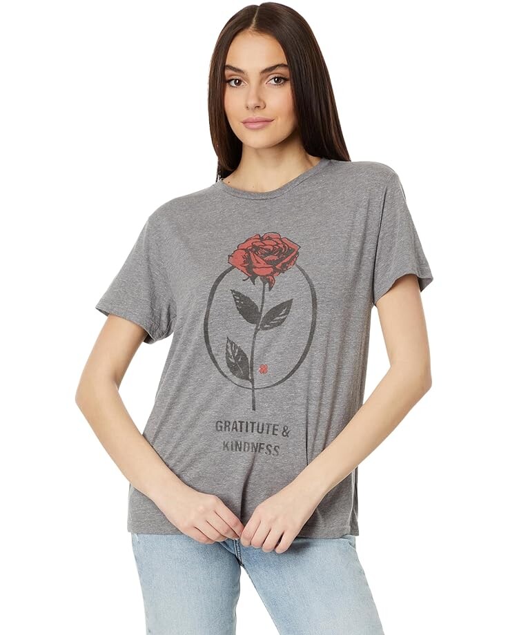 

Футболка Lucky Brand Gratitude Kindness Boyfriend, серый