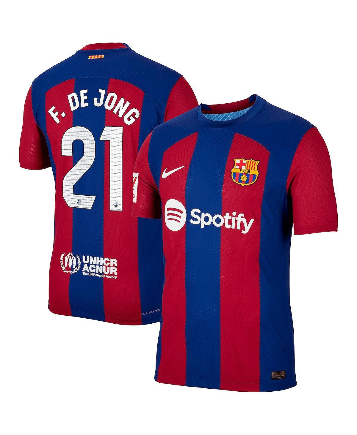 

Мужское домашнее аутентичное джерси Frenkie de Jong Royal Barcelona 2023/24 Nike