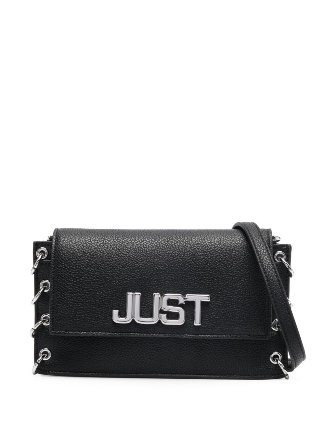 

Сумка через плечо с металлическим логотипом Just Cavalli, черный
