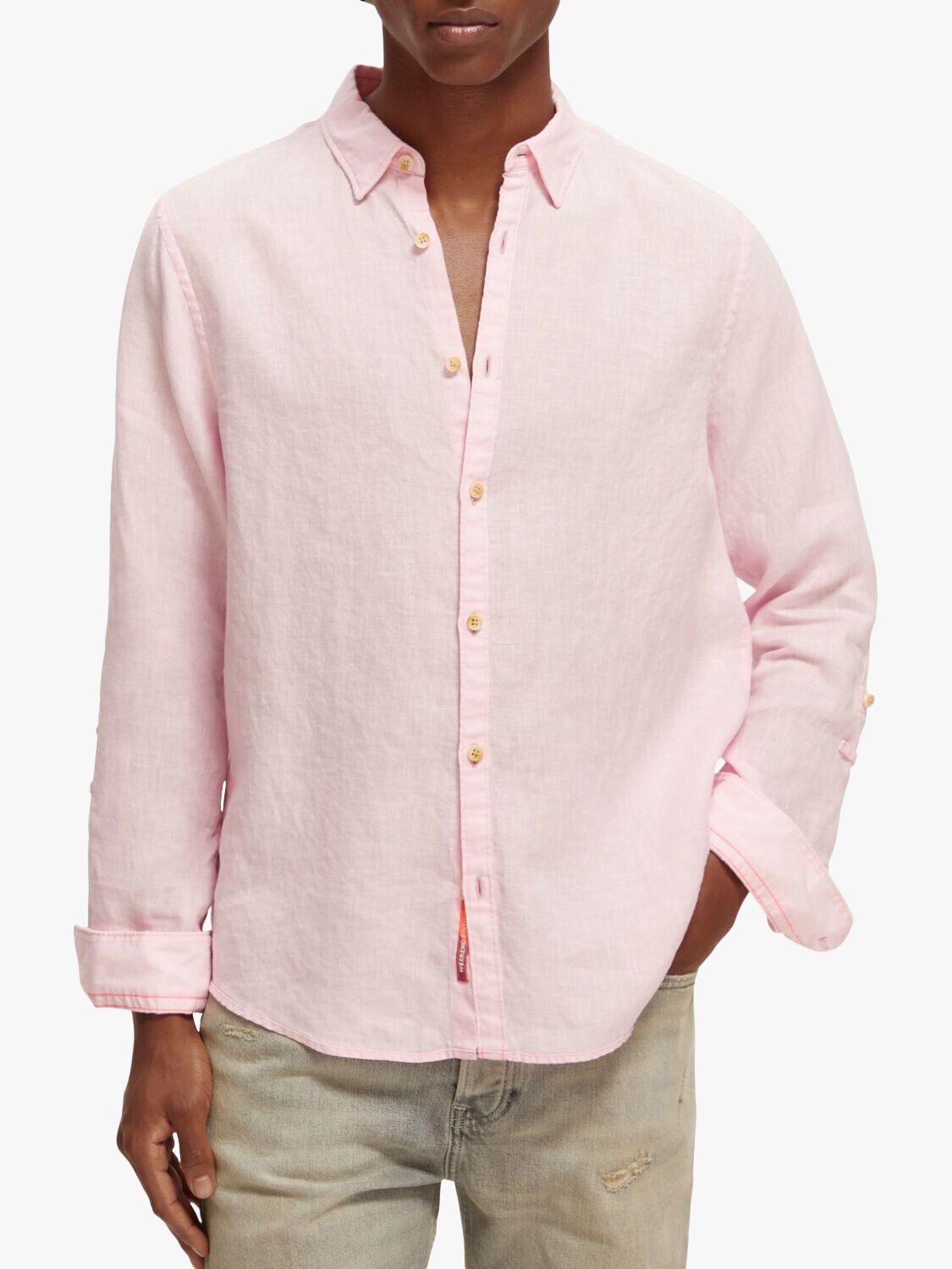 

Льняная рубашка Scotch & Soda, розовый
