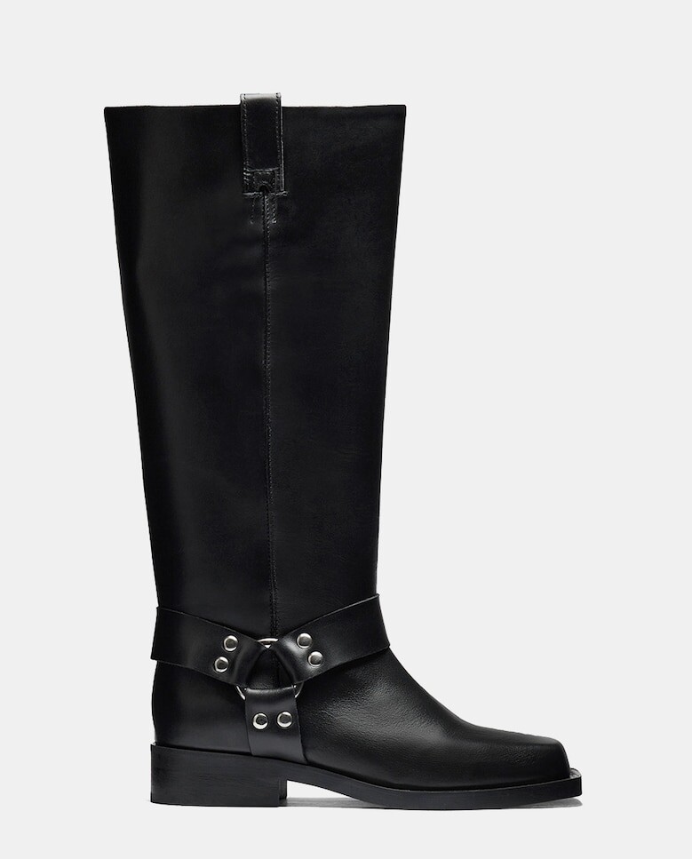 

Женские байкерские ботинки Cindy из кожи с высоким голенищем IT Shoes, черный