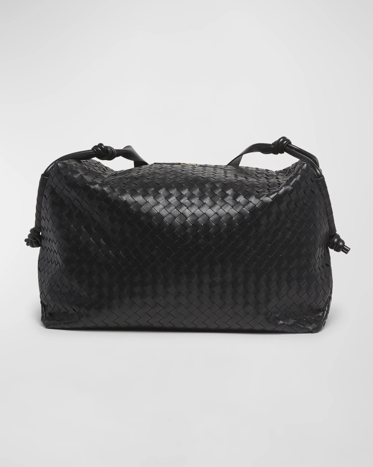 

Большая кожаная сумка Weekender Loop Bottega Veneta, черный
