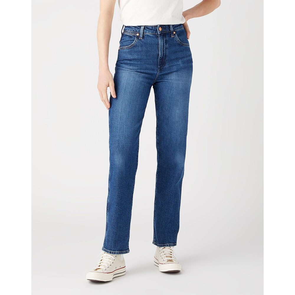 

Джинсы Wrangler 112342835 Mom Straight Fit, синий