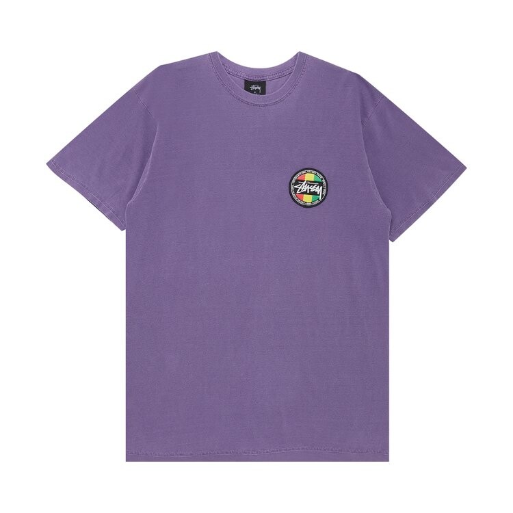 

Футболка Stussy Reggae Dot Pigment Dyed 'Purple', фиолетовый