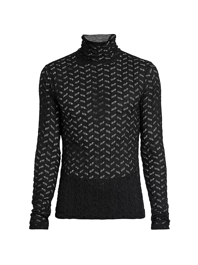 

Тканый топ Heyze с водолазкой Dries Van Noten, черный