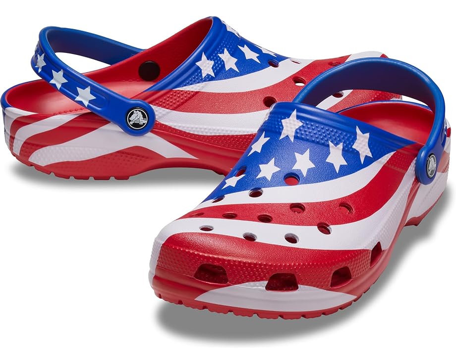 Сабо Crocs Classic American Flag, цвет Multicolor