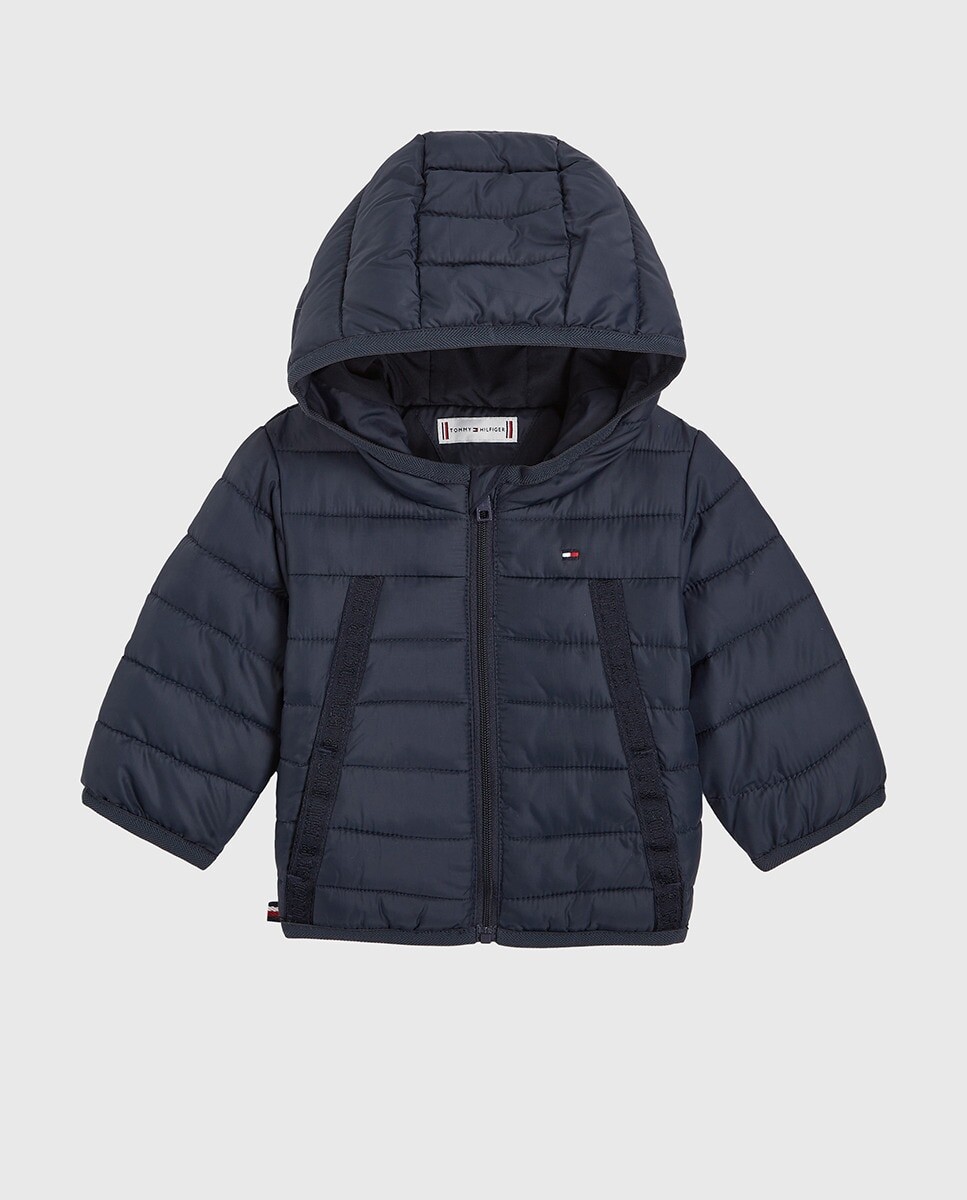 

Утепленное пальто с капюшоном для мальчика Tommy Hilfiger, темно-синий