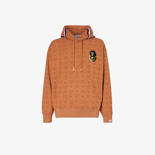 

Толстовка из смесового хлопка с вышивкой MCM x A Bathing Ape Mcm, цвет cognac