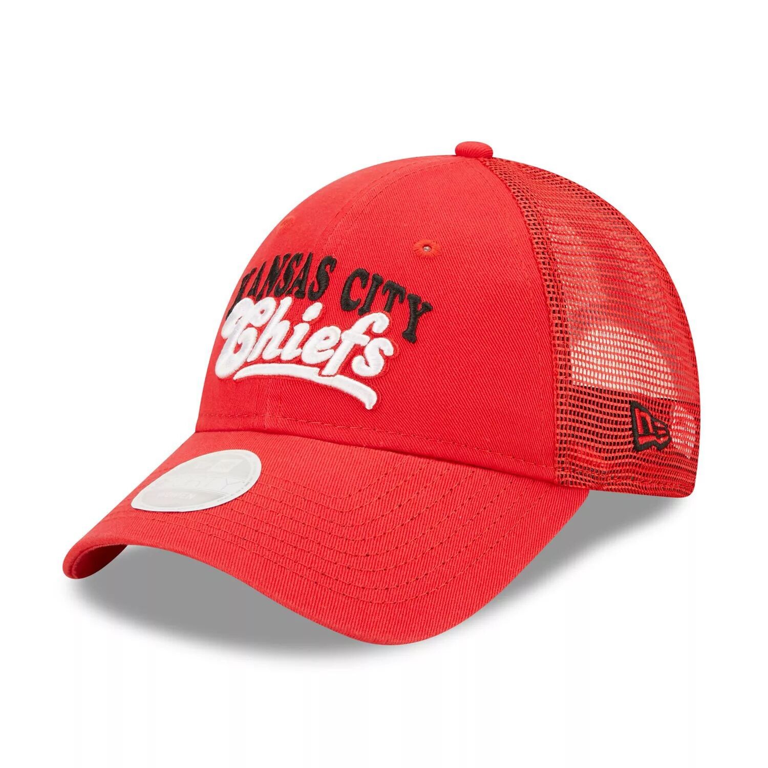 

Женская красная кепка New Era Kansas City Chiefs Team Trucker 9FORTY Snapback New Era