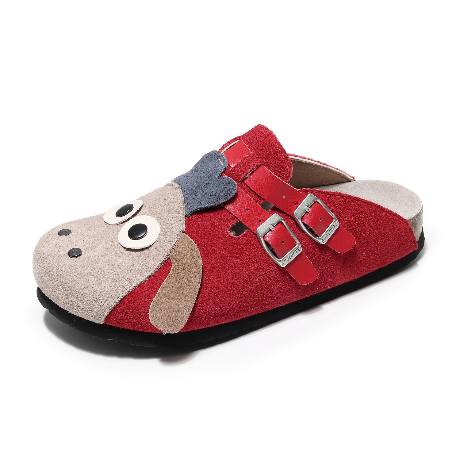 

Сабо с закрытым носком унисекс Golofi, цвет Brick red animal bag head
